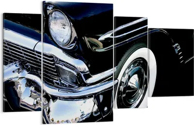 Produktbild von Bild auf Leinwand - Leinwandbild - Auto Chrom Kuba - 120x70cm - Wand Bild - Wanddeko - Wandbilder - Leinwanddruck - Bilder - Kunstdruck - Wanddekoration - Leinwand bilder - Wandkunst - DL120x70-1451