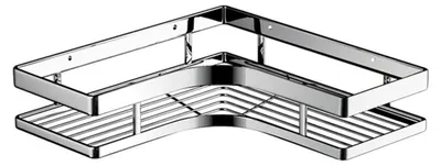 Produktbild von Eck-Duschablage Edelstahl ohne Bohren mit Klebstoffen, stabil, Badezimmer Organizer