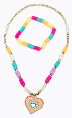 Produktbild von Kinder Kette Armband Set Rainbow Love, 2-teilig