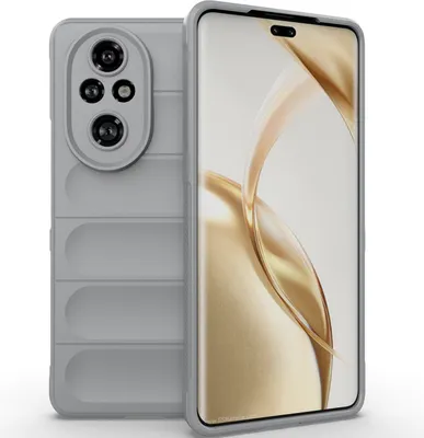 Produktbild von Handyhülle für Honor 200 Pro Weich TPU Silikon Stossfest Anti-rutsch Hülle Grau