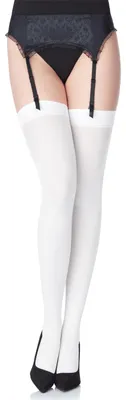 Produktbild von Merry Style Damen Mikrofaser Strapsstrümpfe MS 799 40 DEN (Weiß, XL-XXL (46-50))