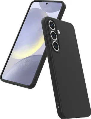 Immagine prodotto di Smartphonica Custodia per telefono adatta a Samsung Galaxy S24 in silicone con interno protettivo morbido - Custodia posteriore morbida all'interno - Nero