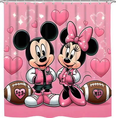 Produktbild von Design-Multifunktionsvorhang 180x180 cm - Mickey und Minnie/Am. Fußball