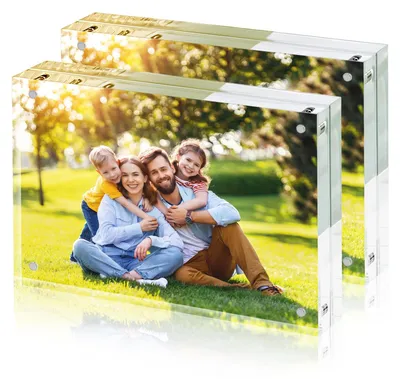 Imagen del producto de Dos láminas fotográficas de acrílico, magnéticas, de 18 x 13 cm, para el dormitorio