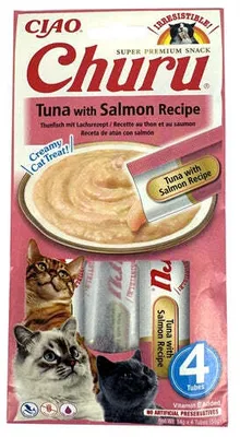 Immagine prodotto di Churu Cat Purée Tonno con Salmone 4x14g