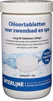 Image de Interline Zwembad 200 Grams Chloortabletten 1 kg