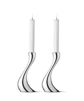 Zdjęcie produktu dla Georg Jensen COBRA Kerzenhalter Edelstahl hochglanzpoliert mittel 2 Stück 3586579
