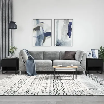 Produktbild von Couchtische 2 Stk. Schwarz 50x46x50 cm Holzwerkstoff