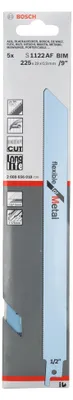 Immagine prodotto di Bosch flexible for Metal S 1122 AF - Lama per sega - per tubi, lamiere, profili - 5 pezzi - lunghezza: 225 mm (2608656018)
