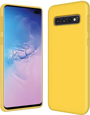 Immagine prodotto di Samsung Galaxy S10+ telefono cellulare copertura protettiva in silicone gel custodia del telefono cellulare, giallo