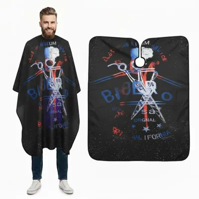 Zdjęcie produktu dla Peleryna fryzjerska barberska do salonu duża strzyżenia 140x150 cm