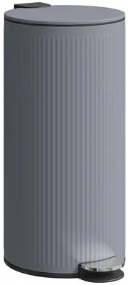 Zdjęcie produktu dla Szary pojemnik na śmieci o pojemności 30 litrów, z metalowym wkładem | Kolor: Szary | Wymiary: 30x36x60,5 cm