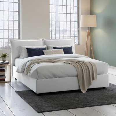 Imagen del producto de Anjin - Cama Doble, Blanco, Desenfundable Hecho en Italia