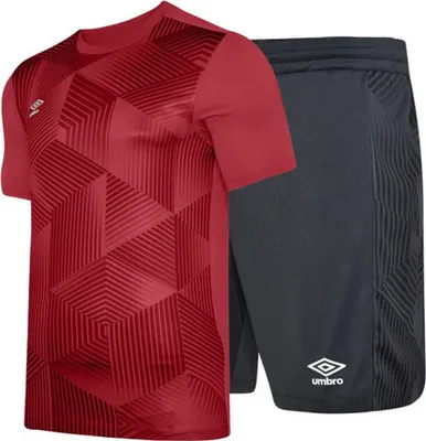Image de Umbro - Kit de football "Maxium" pour homme UO156 (L) (Vermillon/Noir)