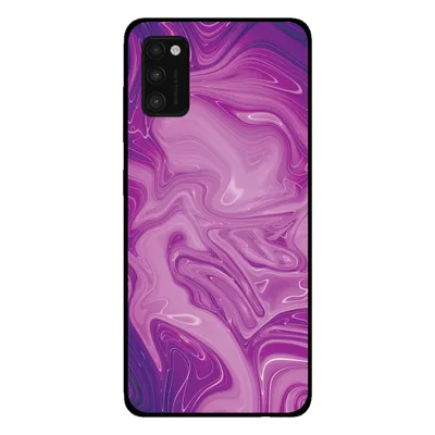 Produktbild von Smartphonica Handytasche für Samsung Galaxy A41 mit Marmordruck - TPU Rückseite Fall Marmor Design - Lila