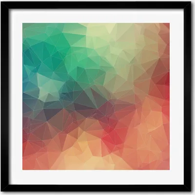 Produktbild von Bild - 50 cm x 50 cm - MDF - Rahmen, Wandkunst - Geometrischer Hintergrund