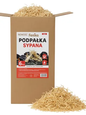 Produktbild von Feniks Öko Anzünder 6 kg – Holzwolle Kaminanzünder & Grillanzünder – Natur Holzanzünder