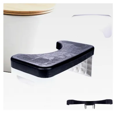 Produktbild von Klappbarer Toilettenhocker mit Duftposition, Faltbarer Kothocker für das Badezimmer, Weiß (schwarz)