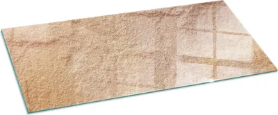 Obrázek produktu pro Skleněná podlahová deska 125x50 cm - Krbová deska skleněná - Krbová deska skleněná - Ochranné sklo - Ochranná deska proti jiskrám - Skleněná podlahová deska nehořlavá - Tepelná ochrana - Ochrana podlahy ze skla - Struktura z přírodního kamene