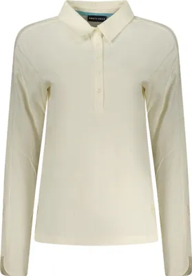 Image de Polo femme manches longues Blanc - Durable avec détails Ocean Positive