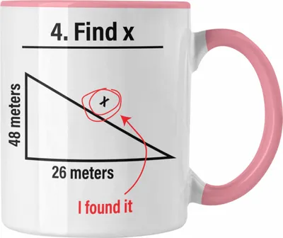 Produktbild von Trendation - Find X Lustige Tasse Mathe Spruch Mathematiker Geschenkidee Mathestudent Lustig (Rosa)