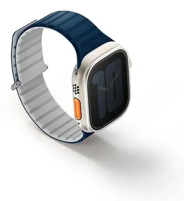 Zdjęcie produktu dla Uniq Revix Evo, Pasek, Smartwatch, Niebieski, Jasny Szary, Apple, Apple Watch 49/46/45/44mm, Silikon, Stal nierdzewna