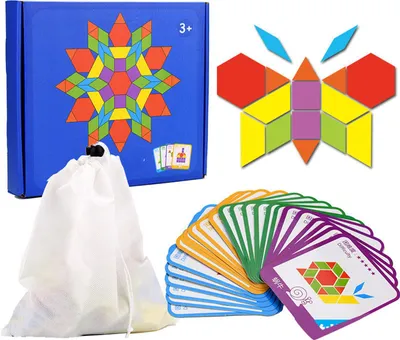 Immagine prodotto di Blocchi modello in legno, divertimento innovativo, set di puzzle educativo precoce da 155 pezzi con forma geometrica per i regali dei bambini