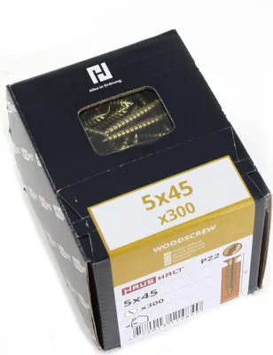 Produktbild von 300x Holzschrauben Schrauben 5 x 45 mm Spanplattenschrauben Kreuzschlitz PZ2