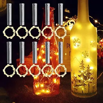Zdjęcie produktu dla Korek LED lampka do butelki ciepła biel 2M 20 diod na baterie aa 10 szt.