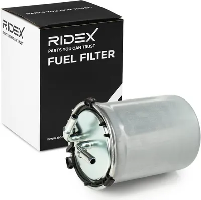 Produktbild von Kraftstofffilter RIDEX 9F0259 Dieselfilter für VW Polo Schrägheck (6R1, 6C1) Leitungsfilter