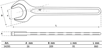 Obrázek produktu pro BGS technic Single Open End Spanner, 7,77 kg