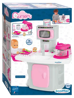 Produktbild von Ecoiffier Spielküche Babypuppe mit Zubehör - Kinderküche Spielset