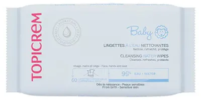 Produktbild von Topicrem BABY Reinigungstücher auf Wasserbasis 60 Stück