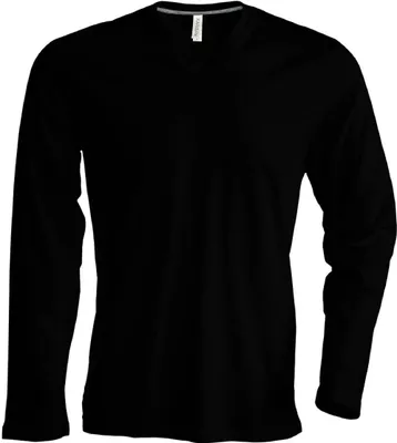 Produktbild von Kariban Mens long-sleeved V-neck T-shirt