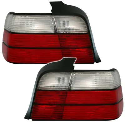Immagine prodotto di Fari posteriori sinistro/destro, rosso/bianco, per BMW E36 berlina, dal 1990 al 1998