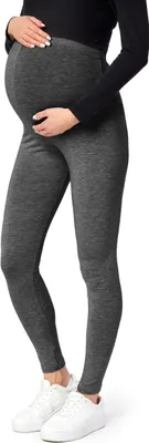 Produktbild von Be Mammy Lange Umstandsleggings aus Viskose BE-02 (Dunkelmelange, 3XL)