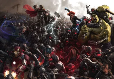 Zdjęcie produktu dla Komar polar na ramie the avengers antracytowym,zielonymIczerwonym - 612827 - 60 cm x 40 cm