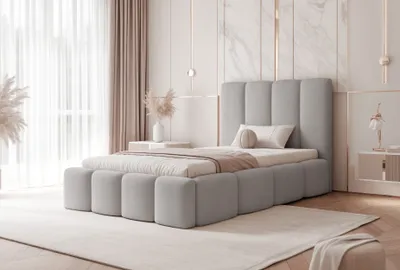 Produktbild von FURMEB24 Polsterbett MARO - 120 x 200 cm - HELLGRAU