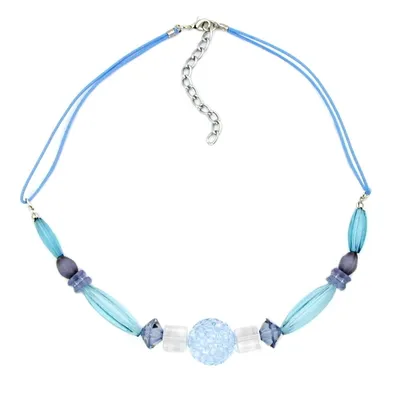 Produktbild von Kette hellblau-türkis-transparent blau 42 cm
