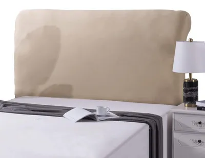 Obrázek produktu pro Potah na čelo postele, elastický, pro postele o šířce 90-110 cm, barva hnědá