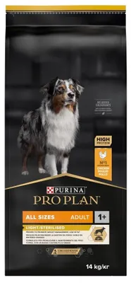 Obrázek produktu pro Purina Pro Plan All Sizes Adult Light/Sterilised, Dospělý jedinec, Kuřecí maso, 14 kg