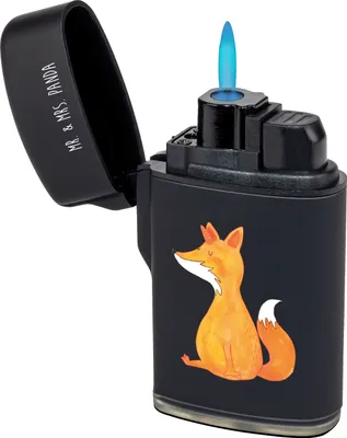 Produktbild von Mr. & Mrs. Panda sturmfeuerzeug Einhorn Wunsch - Schwarz - Geschenk, Füchse, anzünder, Unicorn, Gasfeuerzeug, Einhörner, Feuerzeug, Fuchshörnchen, Feuerzeuge, Fuchs