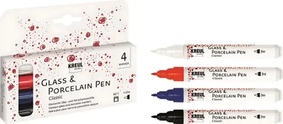 Immagine prodotto di KREUL 16440 Penna in vetro e porcellana KREUL Classic fine, 4er-Set