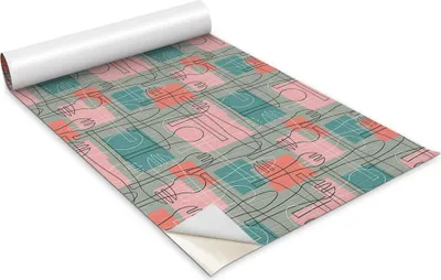 Produktbild von Selbstklebende Möbelfolie - Dekorationsfolie - Tischmöbel - Zuschneidbar - Abstraktes Besteck - 100 x 50 cm