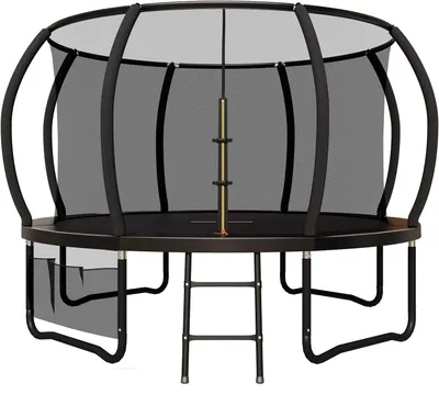 Produktbild von Trampoline für den Außenbereich - Hüpfkissen - Spielgeräte - Sicherheitsnetz für Trampoline - Schwarz, 366 cm