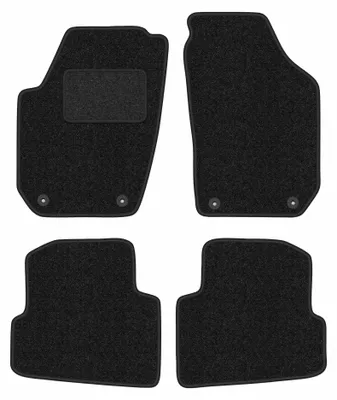 Obrázok produktu pre Velúrové autokoberce pre: Skoda Fabia II 2007-2014 (hatchback/kombi) – sada 4 ks, antracitové, na mieru – Wielganizator ANTHRA – verzia W0466