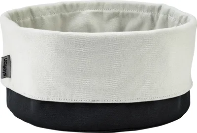 Immagine prodotto di Stelton Brottasche, Groß, schwarz/sand, Brotbox, Brotbehälter, Ø23cm, 100% Baumwolle, 1322