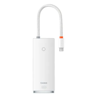 Produktbild von Baseus Lite Serie Multifunktionshub Usb Typ C - 2 X Usb 3.0 / Usb Typ C Pd / Hdmi 1.4 / Sd/Tf Weiss (Wkqx050102)
