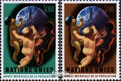 Produktbild von Briefmarken UNO - Genf 1974 Mi 43-44 (kompl.Ausg.) postfrisch Weltbevölkerung