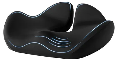 Ergonomisches Sitzkissen aus Memory-Schaum, schwarz, für Büro & Auto